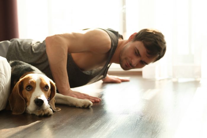 yoga con perro