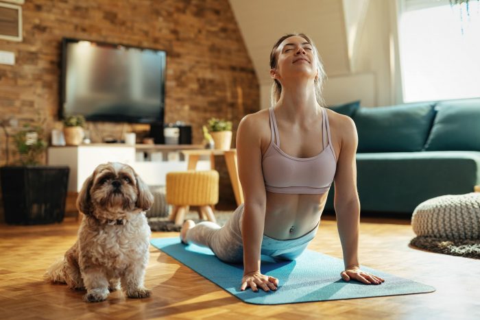 yoga con perro