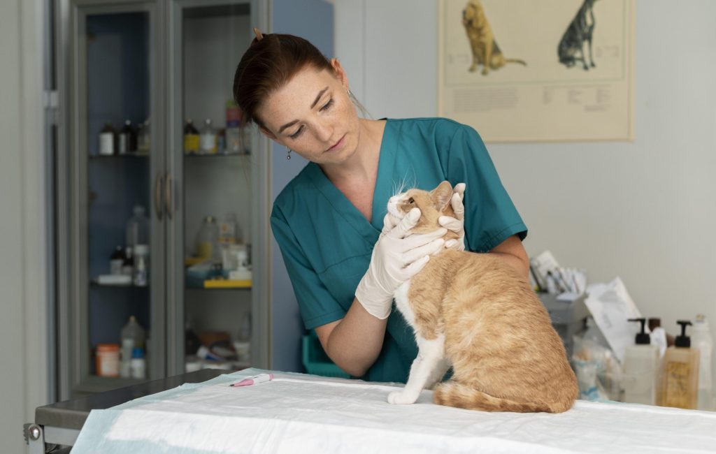 gato al veterinario